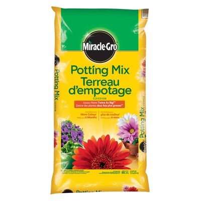 Miracle-Gro 60.5 L Potting Mix On Sale for $9.99 (Save $5.60) at Lowe's Canada  