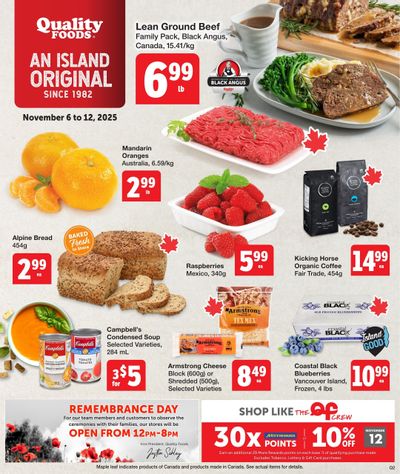 Quality Foods Flyer November 6 to 12