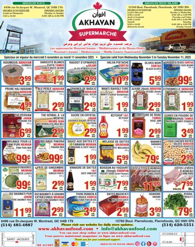 Akhavan Supermarche Flyer November 5 to 11