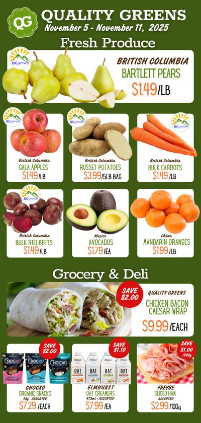 Quality Greens Flyer November 5 to 11