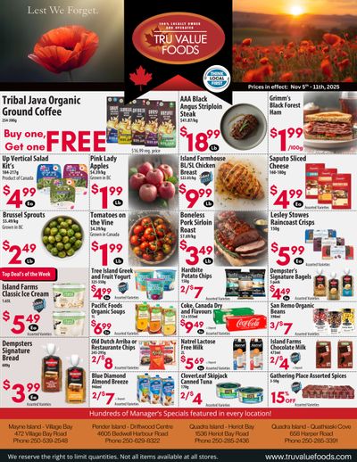 Tru Value Foods Flyer November 5 to 11