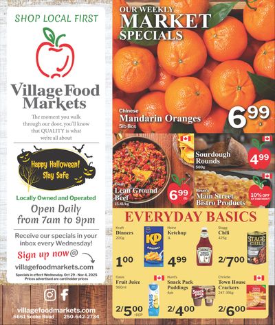 Village Food Markets Flyer November 5 to 11