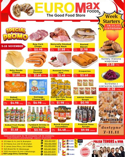 EuroMax Foods Bi-Weekly Flyer November 5 to 18