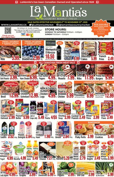 LaMantia's Flyer November 6 to 12