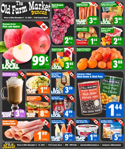 The Old Farm Market (Duncan) Flyer November 6 to 12