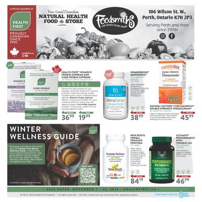 Foodsmiths Health First Flyer November 7 to 22