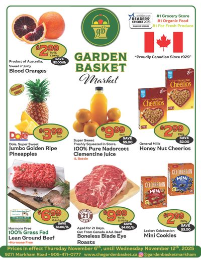 The Garden Basket Flyer November 6 to 12
