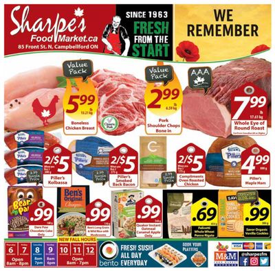 Sharpe's Food Market Flyer November 6 to 12