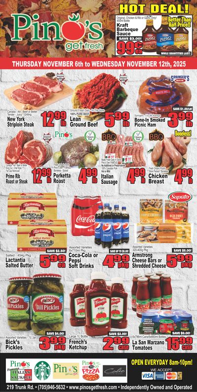 Pino's Flyer November 6 to 12
