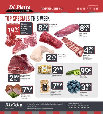 Di Pietro Food Centre Flyer November 6 to 12