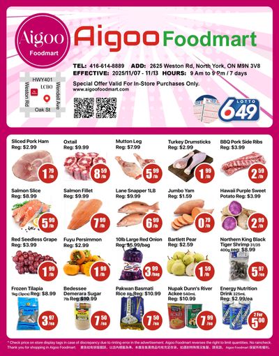Aigoo Foodmart Flyer November 7 to 13