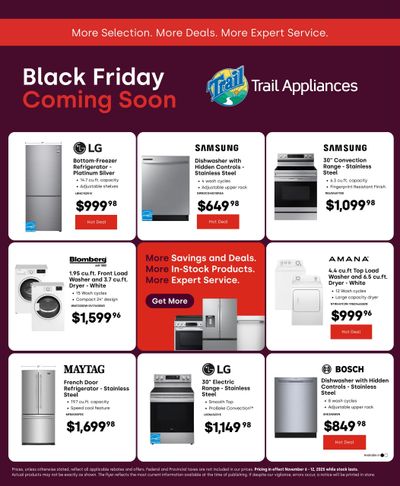 Trail Appliances (BC) Flyer November 6 to 12