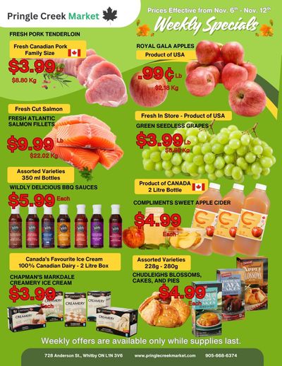Pringle Creek Market Flyer November 6 to 12