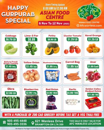 Asian Food Centre (Wanless Dr.) Flyer November 6 to 12