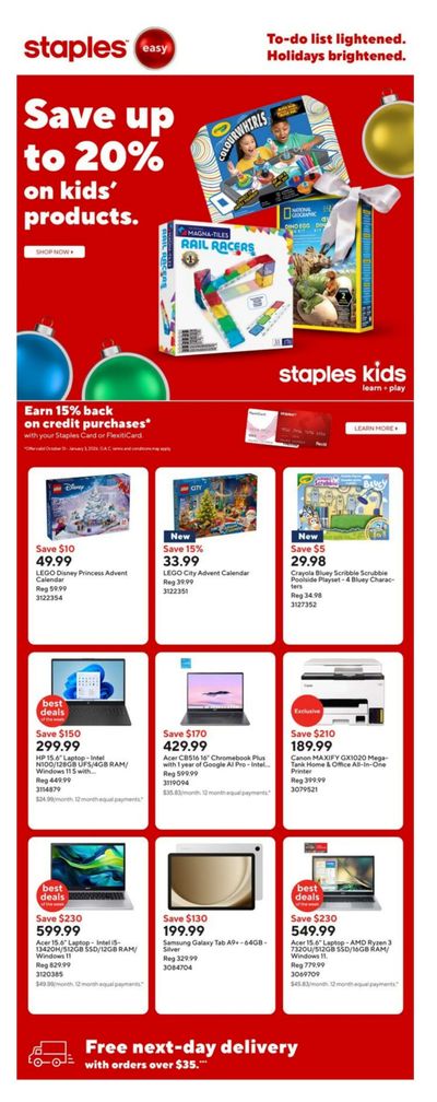 Staples Flyer November 7 to 13