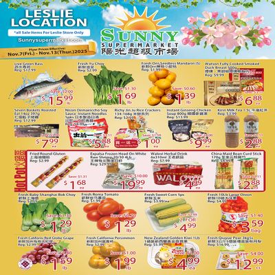 Sunny Supermarket (Leslie) Flyer November 7 to 13