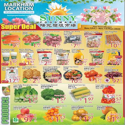 Sunny Foodmart (Markham) Flyer November 7 to 13