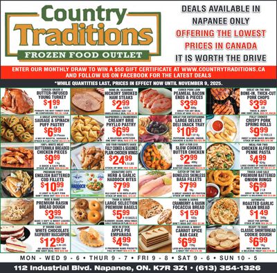Country Traditions Flyer November 6 to 9