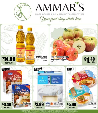 Ammar's Halal Meats Flyer November 6 to 12