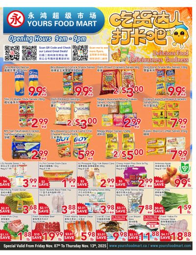 Yours Food Mart Flyer November 7 to 13