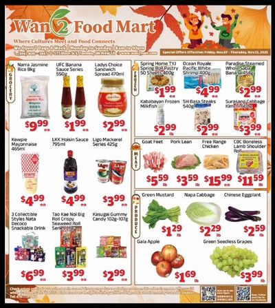 Wan 2 Food Mart Flyer November 7 to 13