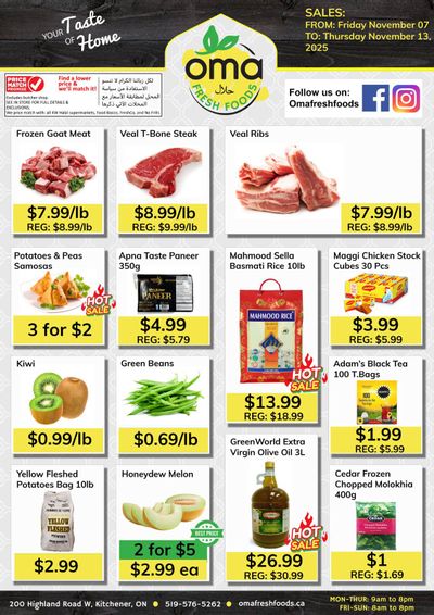 Oma Fresh Foods Flyer November 7 to 13