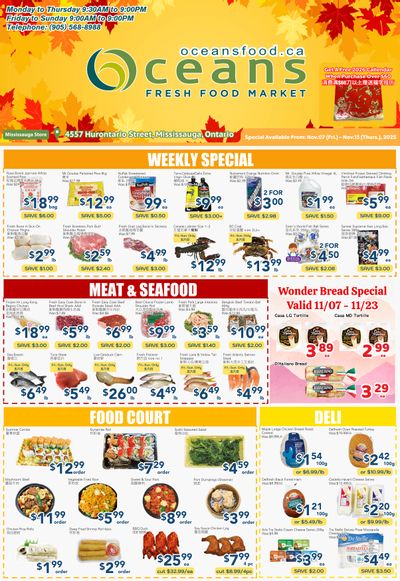 Oceans Fresh Food Market (Mississauga) Flyer November 7 to 13