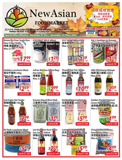 New Asian Food Market Flyer November 7 to 13