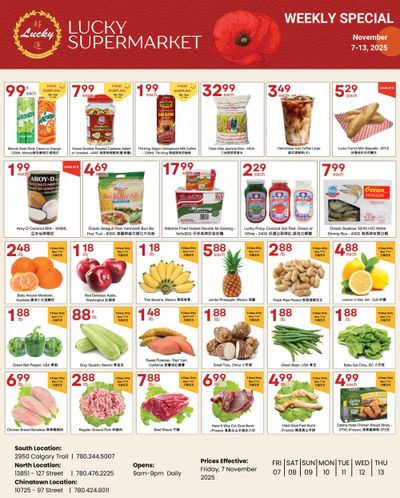 Lucky Supermarket (Edmonton) Flyer November 7 to 13