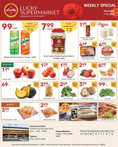Lucky Supermarket (Surrey) Flyer November 7 to 13