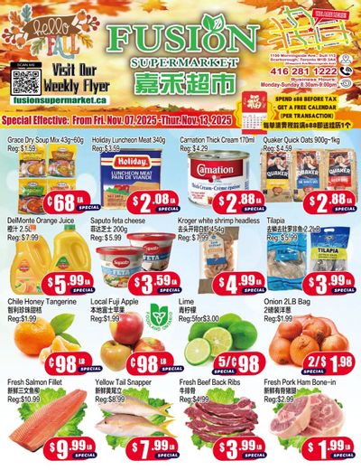 Fusion Supermarket (Scarborough) Flyer November 7 to 13