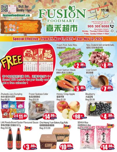Fusion Supermarket (Unionville)  Flyer November 7 to 13