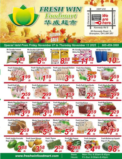 Fresh Win Foodmart Flyer November 7 to 13