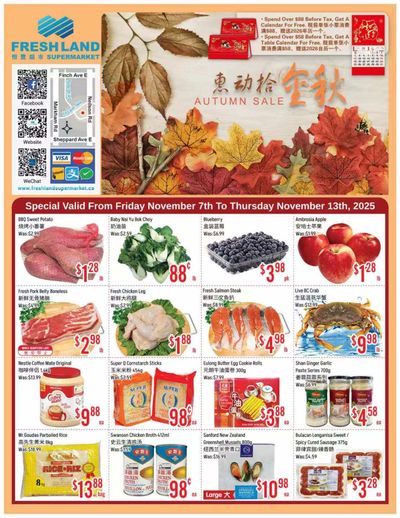 FreshLand Supermarket Flyer November 7 to 13