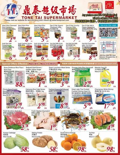 Tone Tai Supermarket Flyer November 7 to 13
