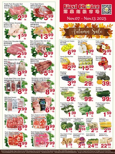 First Choice Supermarket Flyer November 7 to 13