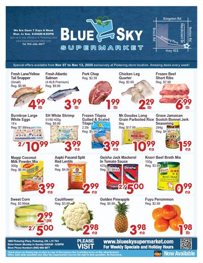 Blue Sky Supermarket (Pickering) Flyer November 7 to 13