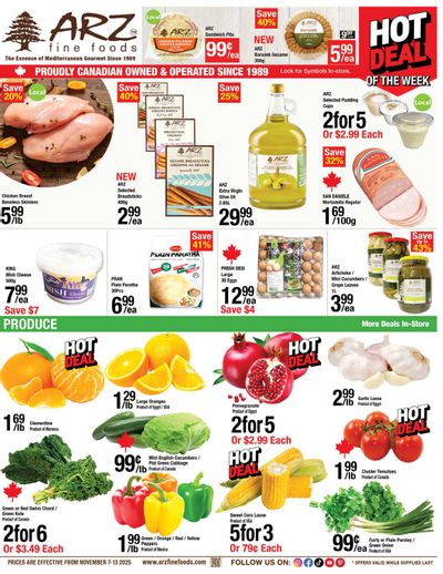 Arz Fine Foods Flyer November 7 to 13
