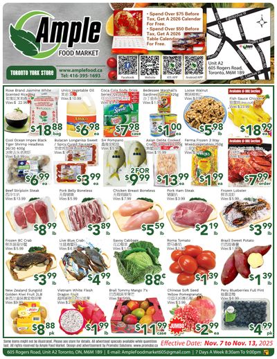 Ample Food Market (North York) Flyer November 7 to 13