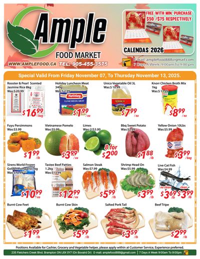 Ample Food Market (Brampton) Flyer November 7 to 13