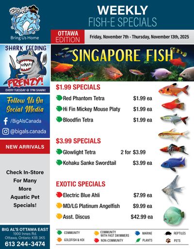 Big Al's (Ottawa) Weekly Specials November 7 to 13