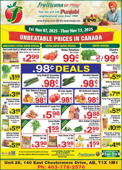 Fruiticana (Chestermere) Flyer November 7 to 13