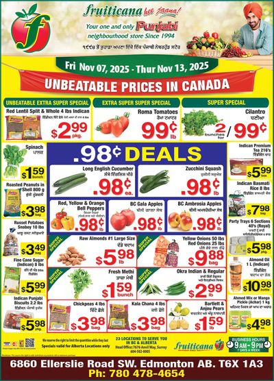 Fruiticana (Edmonton) Flyer November 7 to 13