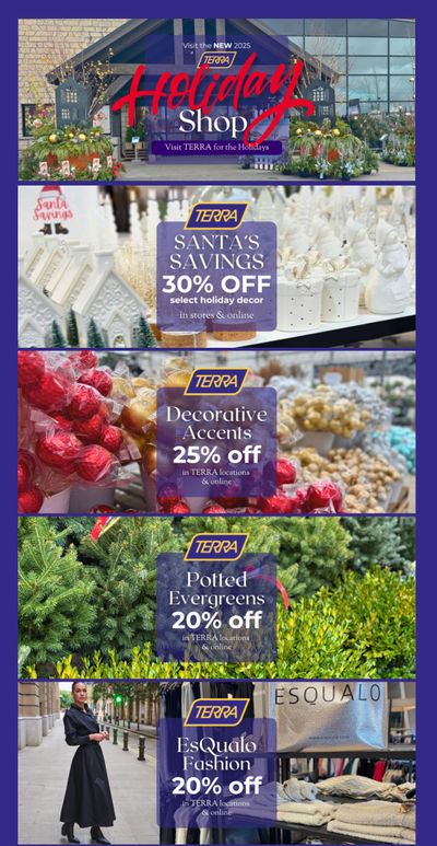 Terra Greenhouses Flyer November 7 to December 24