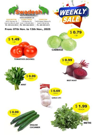 Swadesh Supermarket Flyer November 7 to 13