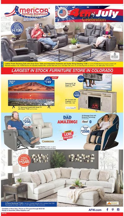 American Furniture Warehouse Weekly Ad & Flyer June 21 to 27