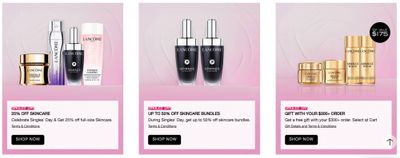 Lancome Canada: Singles Day up to 50% off Skincare + More