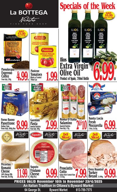La Bottega Nicastro Fine Foods Flyer November 10 to 23