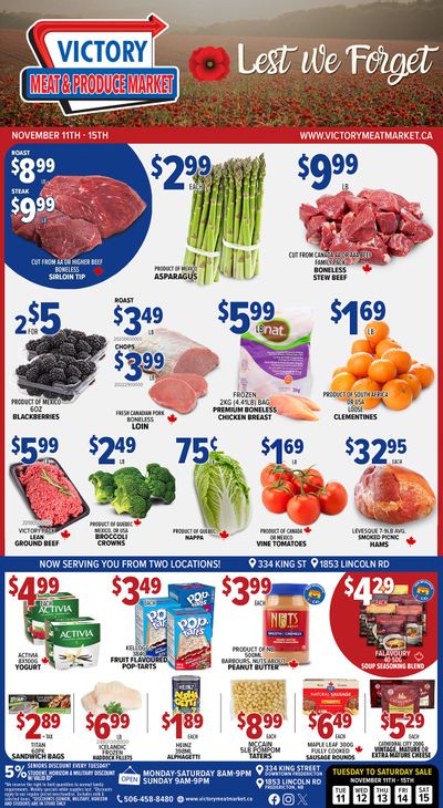Victory Meat Market Flyer November 11 to 15