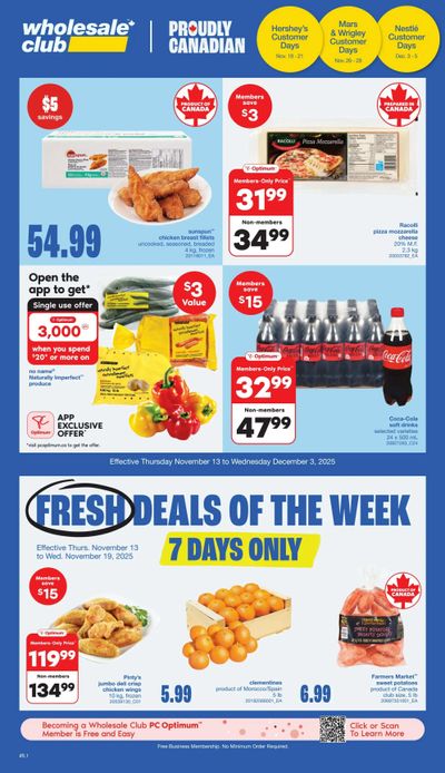 Wholesale Club (Atlantic) Flyer November 13 to December 3